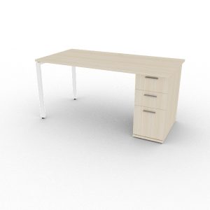 Slimline Desk with own pedestal colour Ferrara oak